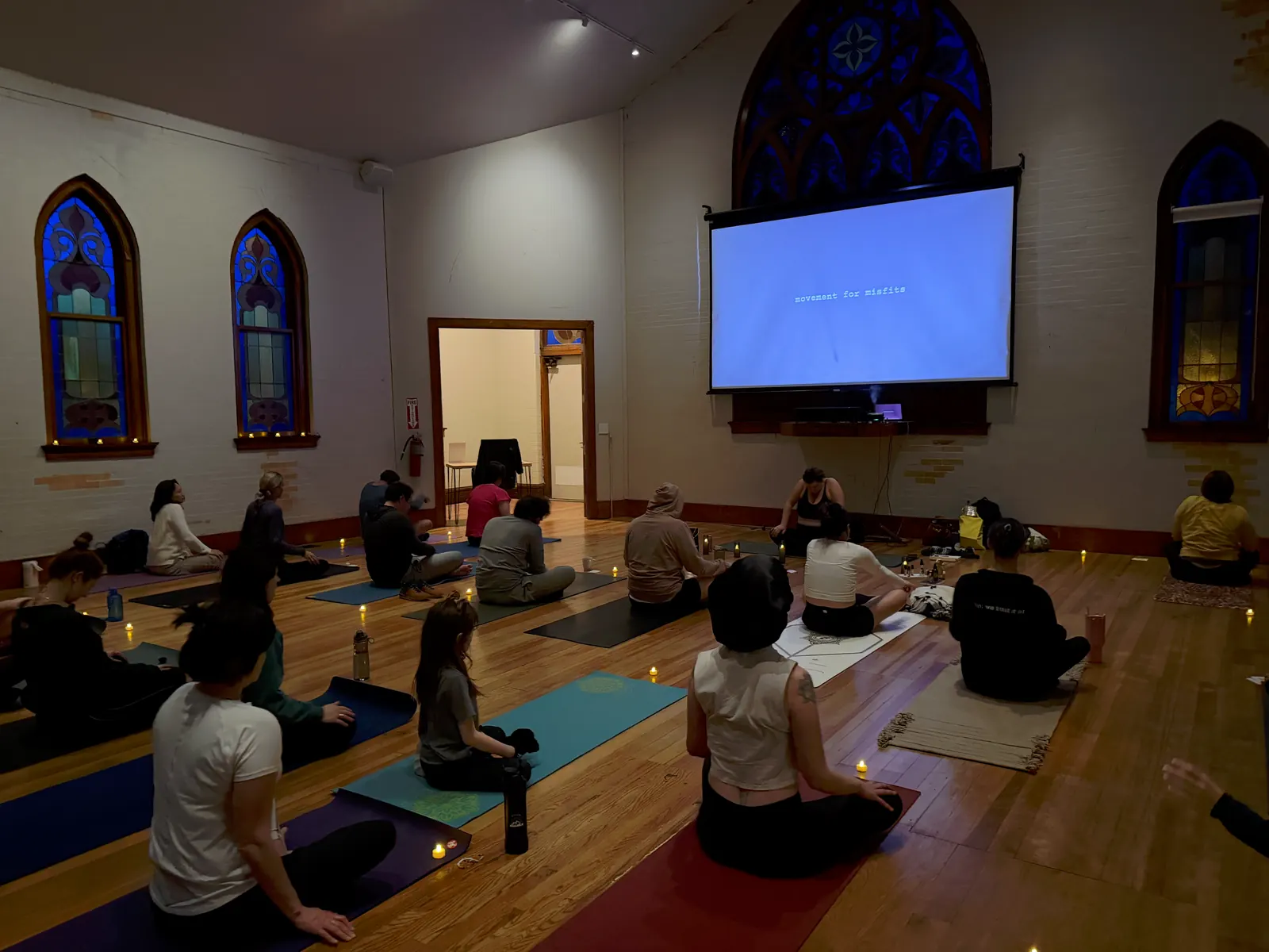 Community yoga in our historic sanctuary