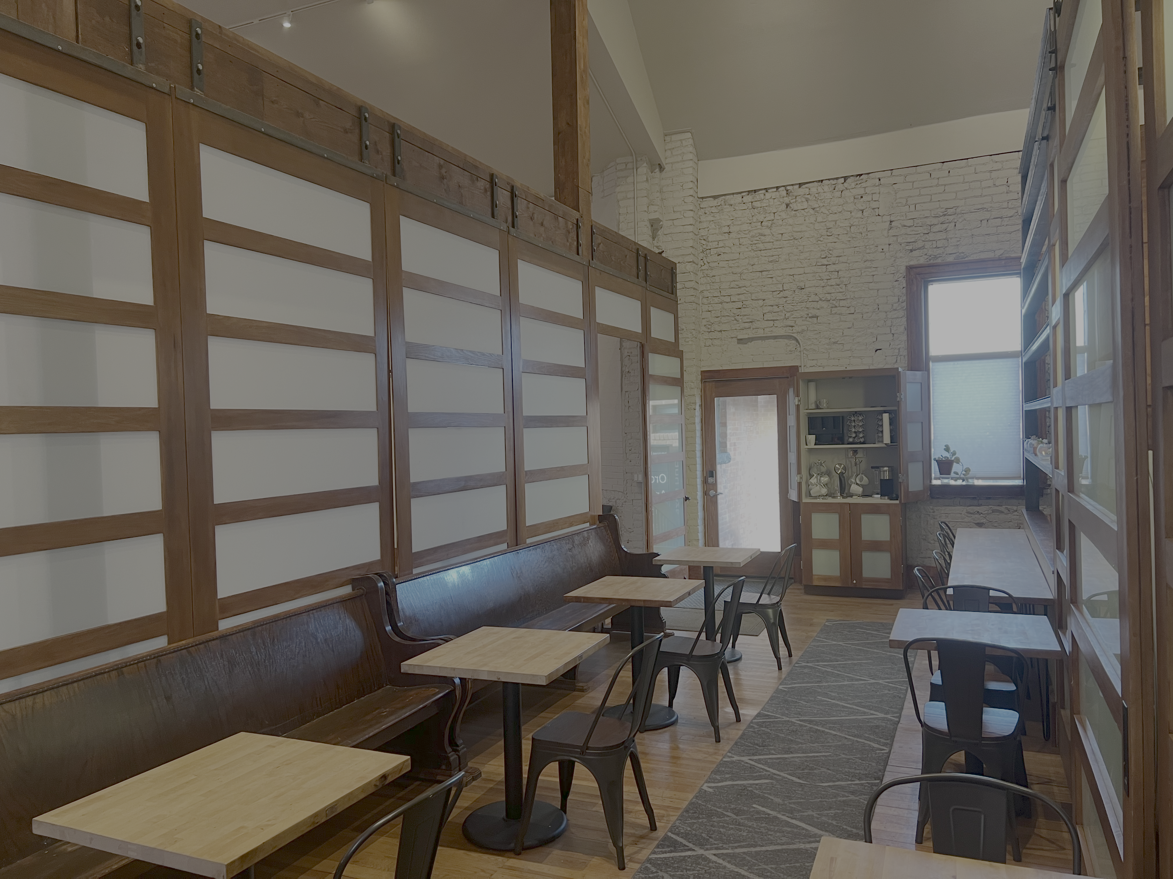 Warm afternoon light through stained glass